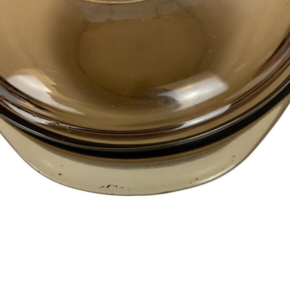 Corning Vision Pyrex 1.5L Round Casserole Dish Amber Glass 023 623 Vintage 70s - Picture 5 of 12